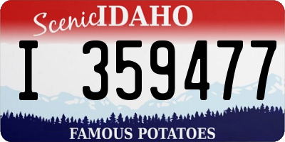 ID license plate I359477