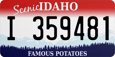 ID license plate I359481