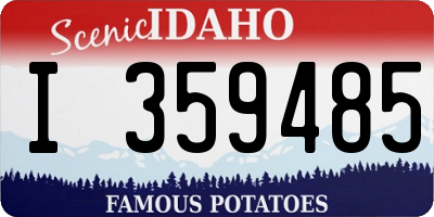 ID license plate I359485