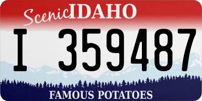 ID license plate I359487