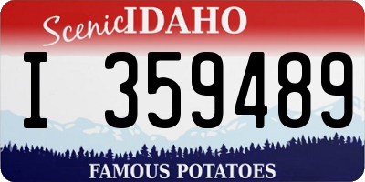 ID license plate I359489