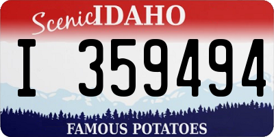 ID license plate I359494
