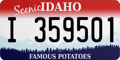 ID license plate I359501