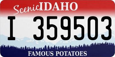 ID license plate I359503
