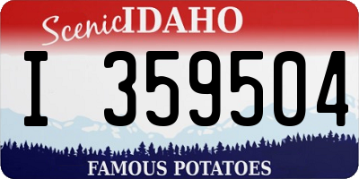 ID license plate I359504