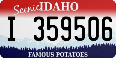 ID license plate I359506