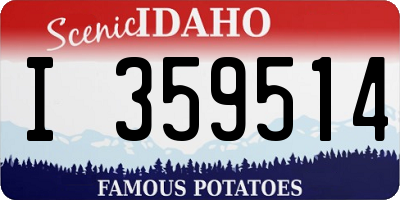 ID license plate I359514