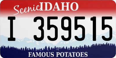 ID license plate I359515