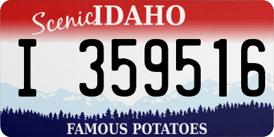 ID license plate I359516