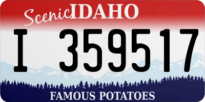 ID license plate I359517