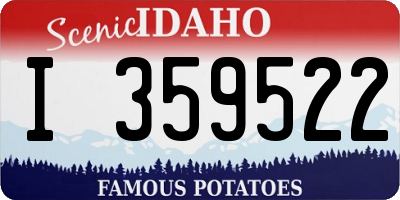 ID license plate I359522