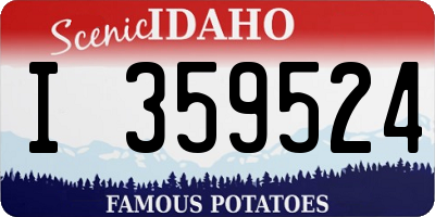 ID license plate I359524