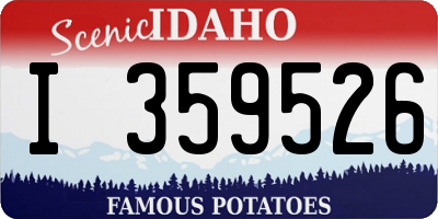 ID license plate I359526
