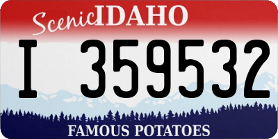 ID license plate I359532