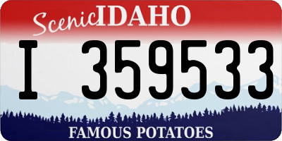 ID license plate I359533