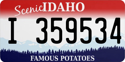 ID license plate I359534