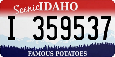 ID license plate I359537