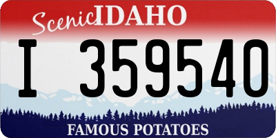 ID license plate I359540