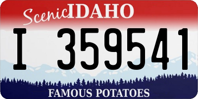 ID license plate I359541