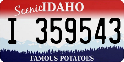 ID license plate I359543