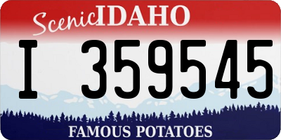 ID license plate I359545