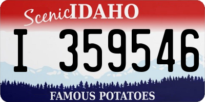 ID license plate I359546