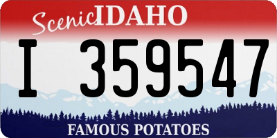 ID license plate I359547