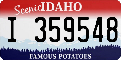 ID license plate I359548