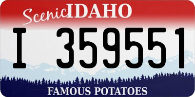 ID license plate I359551