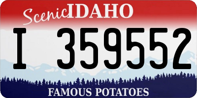 ID license plate I359552