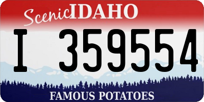 ID license plate I359554