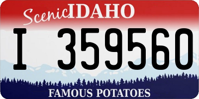 ID license plate I359560