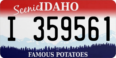 ID license plate I359561