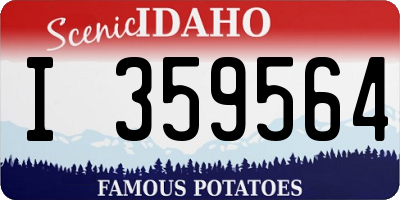 ID license plate I359564