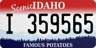 ID license plate I359565