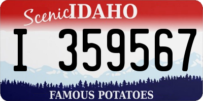 ID license plate I359567