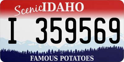 ID license plate I359569