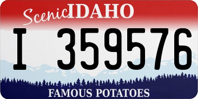 ID license plate I359576