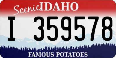 ID license plate I359578