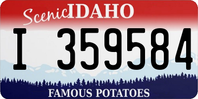 ID license plate I359584