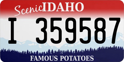 ID license plate I359587