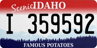 ID license plate I359592