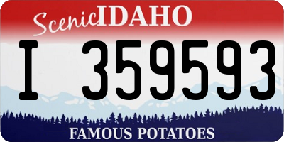 ID license plate I359593