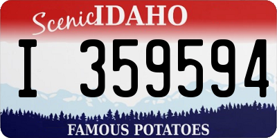 ID license plate I359594