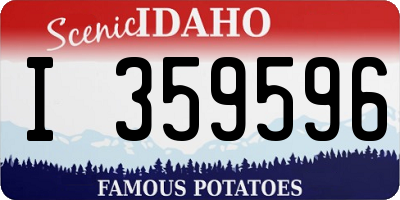 ID license plate I359596