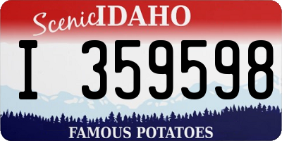 ID license plate I359598