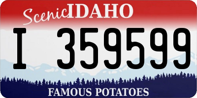 ID license plate I359599