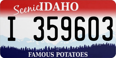 ID license plate I359603