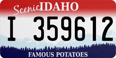 ID license plate I359612
