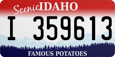 ID license plate I359613